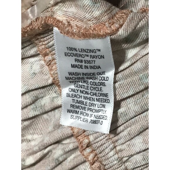 Arizona Jean Co Jumpsuit Womans Sm Brown Floral Smocked Strappy Wide Leg Peasant - Picture 14 of 16